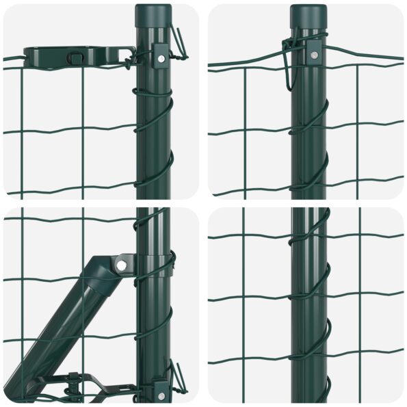 3350336_7.jpg vidaXL Euro oplotenie s 13 paličkami 0.4x50 m pozinkovaná oceľ zelená – Obrázok 7