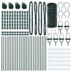 vidaXL Euro plot s 13 stĺpikmi 0.4x50 m pozinkovaná oceľ zelená – Obrázok 5