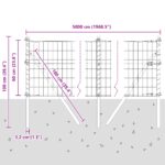 vidaXL Euro plot s 13 stĺpmi 0,6x50 m pozinkovaná oceľ zelená – Obrázok 12