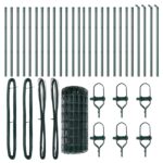 vidaXL Euro plot s 13 stĺpmi 0,6x50 m pozinkovaná oceľ zelená – Obrázok 4