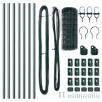 vidaXL Euro plot so 7 stĺpmi 0.4x10 m pozinkovaný oceľový zelený – Obrázok 5