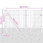 vidaXL Euro plot s 7 stĺpmi 1.4x10 m Pozinkovaná oceľ Zelená – Obrázok 12