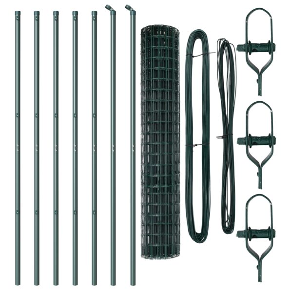 vidaXL Euro oplotenie Sada 2 Zelené Kov 10 x 1.5 m Trvácne – Obrázok 4