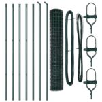 vidaXL Euro plot s 7 stĺpmi 1.6x10 m pozinkovaná oceľ zelená – Obrázok 4