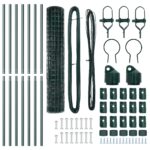 vidaXL Euro plot s 7 stĺpmi 1.6x10 m pozinkovaná oceľ zelená – Obrázok 5