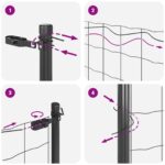 vidaXL Plot s podperou Sivá 1,2 x 10 m Ocel a PVC – Obrázok 11