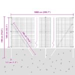 vidaXL Euro plot so 7 stĺpikmi 1.4x10 m Pozinkovaná Oceľ Sivá – Obrázok 12