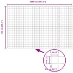 vidaXL Euro plot so 7 stĺpikmi 1.4x10 m Pozinkovaná Oceľ Sivá – Obrázok 13
