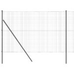 vidaXL Euro plot s 7 stĺpikmi 1.5x10 m pozinkovaná oceľ sivá – Obrázok 2