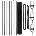 vidaXL Euro plot s 7 stĺpikmi 1.5x10 m pozinkovaná oceľ sivá – Obrázok 4