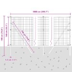 vidaXL Euro plot s 7 stĺpmi 1.4x10 m pozinkovanej ocele sivý – Obrázok 12