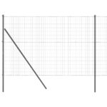 vidaXL Euro oplotenie s 7 stĺpikmi 1.6x10 m pozinkovaná oceľ sivá – Obrázok 2
