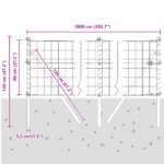 vidaXL Euro Plot s 7 Stĺpikmi 0.8x10 m Pozinkovaná Oceľ Sivá – Obrázok 12