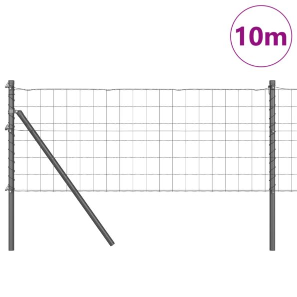 3350387_3.jpg vidaXL Euro Plot s 7 Stĺpikmi 0.8x10 m Pozinkovaná Oceľ Sivá – Obrázok 3
