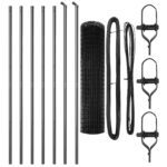 vidaXL Euro Oplotenie s 7 Stĺpmi 1x10 m Pozinkovaná Oceľ Šedá – Obrázok 5