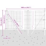 vidaXL Euro plot so 7 stĺpikmi 1.2x10 m pozinkovaný oceľový sivý – Obrázok 12