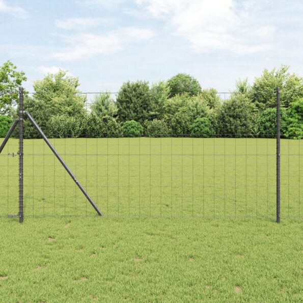 3350398_1.jpg vidaXL Euro Oplotenie s 7 Stĺpikmi 1.4x10 m Pozinkovaná Oceľ Sivá – Obrázok 1