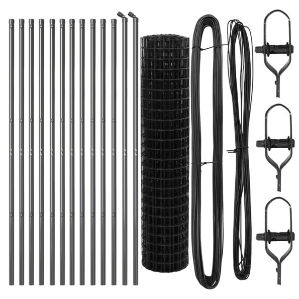 vidaXL Euro plot s 13 stĺpmi 1x25 m Galvanizovaná oceľ Sivá – Obrázok 4