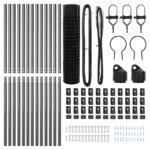 vidaXL Euro plot s 13 stĺpmi 1x25 m Galvanizovaná oceľ Sivá – Obrázok 5