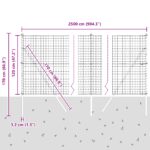 vidaXL Euro plot s 13 stĺpmi 1.2x25 m pozinkovanej ocele šedý – Obrázok 12
