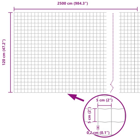 vidaXL Euro plot s 13 stĺpmi 1.2x25 m pozinkovanej ocele šedý – Obrázok 13