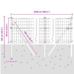 vidaXL Euro plot s 13 stĺpmi 0.6x25 m pozinkovaná oceľ sivá – Obrázok 12