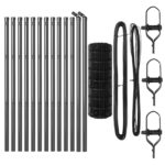 vidaXL Euro plot s 13 stĺpmi 0.6x25 m pozinkovaná oceľ sivá – Obrázok 4