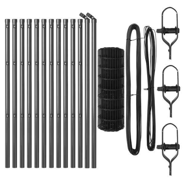 vidaXL Euro plot s 13 stĺpmi 0.6x25 m pozinkovaná oceľ sivá – Obrázok 4
