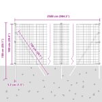 vidaXL Euro ohrada s 13 stĺpikmi 1x25 m Galvanizovaná oceľ sivá – Obrázok 12