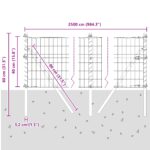 vidaXL Euro Plot s 13 Stĺpikmi 0.4x25 m Galvanizovaná Oceľ Šedá – Obrázok 12