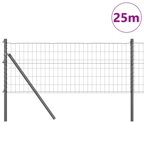 3350412_3.jpg vidaXL Euro plot s 13 stĺpmi 0.6x25 m pozinkovaná oceľ sivá – Obrázok 3