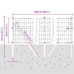 vidaXL Euro Plot s 13 stĺpikmi 0.8x25 m Pozinkovaná oceľ Sivá – Obrázok 12