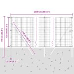vidaXL Euro plot so 13 stĺpikmi 1.2x25 m Galvanizovaná oceľ sivá – Obrázok 12