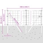 vidaXL Euro plot s 13 stĺpmi 0.6x25 m pozinkovaného železa sivý – Obrázok 12