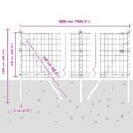vidaXL Euro plot s 13 stĺpikmi 0.6x50 m pozinkovaná oceľ sivá – Obrázok 12