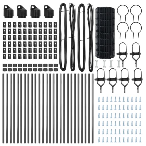 vidaXL Euro plot s 13 stĺpikmi 0.6x50 m pozinkovaná oceľ sivá – Obrázok 5