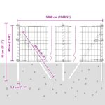 vidaXL Euro Oplotenie s 13 stĺpmi 0.4x50 m Pozinkovanáoceľ Sivá – Obrázok 12