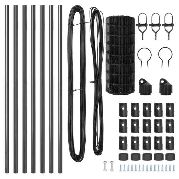 vidaXL Euro Oplotenie s 13 stĺpmi 0.4x50 m Pozinkovanáoceľ Sivá – Obrázok 4