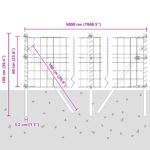vidaXL Euro Plot s 13 stĺpmi 0.6x50 m pozinkovanej ocele sivý – Obrázok 12