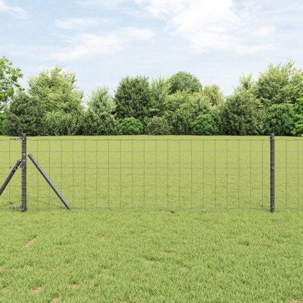 3350434_1.jpg vidaXL Euro oplotenie s 13 stĺpikmi 0,4x50 m galvanizovaná oceľ šedá – Obrázok 1