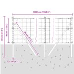vidaXL Euro oplotenie s 13 stĺpikmi 0,4x50 m galvanizovaná oceľ šedá – Obrázok 12