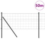 vidaXL Euro oplotenie s 13 stĺpikmi 0,4x50 m galvanizovaná oceľ šedá – Obrázok 3