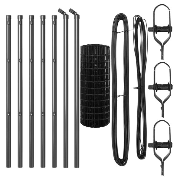 3350434_4.jpg vidaXL Euro oplotenie s 13 stĺpikmi 0,4x50 m galvanizovaná oceľ šedá – Obrázok 4