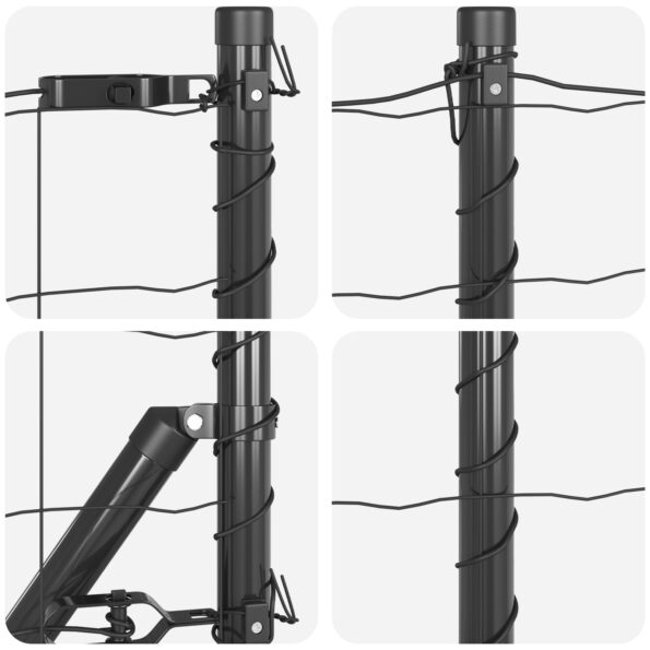 3350434_7.jpg vidaXL Euro oplotenie s 13 stĺpikmi 0,4x50 m galvanizovaná oceľ šedá – Obrázok 7