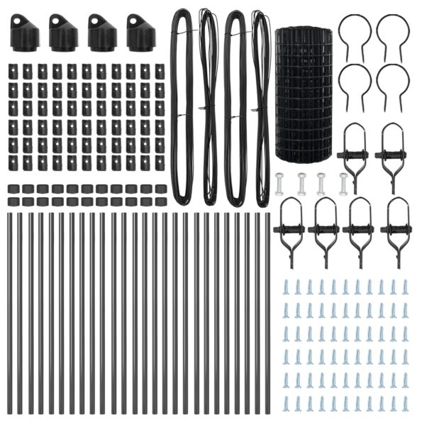 vidaXL Euro plot s 13 stĺpikmi 0,6x50 m pozinkovaná oceľ sivá – Obrázok 5