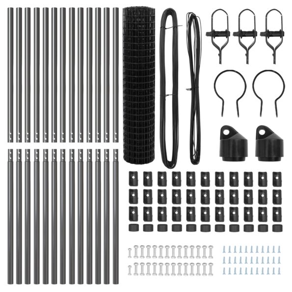 vidaXL Euro plot Sada 2 Sivý Oceľ 25 x 1 m Trvácny Euro plot – Obrázok 5