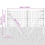 vidaXL Euro plot s 13 stĺpikmi 0.6x50 m pozinkovaná oceľ v sivej farbe – Obrázok 12