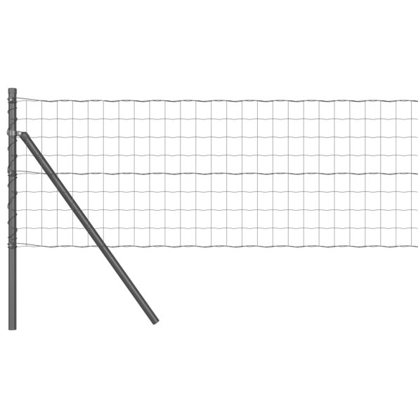 3350450_2.jpg vidaXL Euro plot s 13 stĺpikmi 0.6x50 m pozinkovaná oceľ v sivej farbe – Obrázok 2