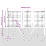 vidaXL Euro Plot s 7 stĺpikmi 0.4x10 m pozinkovaná oceľ – Obrázok 12