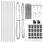 vidaXL Euro Plot s 7 stĺpikmi 0.4x10 m pozinkovaná oceľ – Obrázok 5